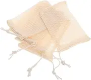 TOKIDNY Cotton Bag Mesh Foaming Net Soap Exfoliating Holder Sisal Travel Toiletry Bag