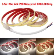 0.5~20m COB LED Strip Lights IP68 Waterproof Home Indoor Outdoor Garden Boat 24V