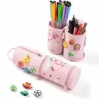 Cute Pencil Case for Kids Kawaii Stand Up Pencil Holder with Anime Collectibles