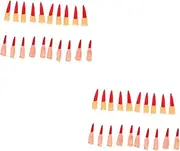 minkissy 2sets Costume Claws Witch Fingers Nails Scary Halloween Accessories for Dress up Gothic Rings 20pcs*2
