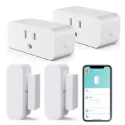 SOLO WiFi Door Sensor Power Plug Smart Home Security Alarm Smartlife App 2 Pk