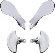 4 Pcs Back Paddles for PS5 Edge Controller，Metal Rear Paddles Trigger Buttons Replacement Grip Parts for PS5 DualSense Edge Wireless Controller(White)
