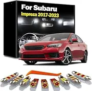 10Pcs Car LED Interior Dome Map Trunk Light Kit, For Subaru Impreza 2017 2018 2019 2020 2021 2022 2023 Vanity Mirror Bulbs