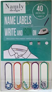 [Namly Design] Iron on Name Labels - 40 pcs