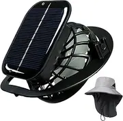 [Mbiyhgta] Solar Fan Fisherman Hat | Wide Brim Solar Charging Hat - Outdoor Fishing Hat-Solar and USB Charging for Travel, Camping, Shopping, Hiking, Biking, Dig a hole
