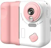 Snblzhef Kids Instant Print Camera 1080P HD Digital Camera with 2.4 Inch IPS Screen 10X Optical Zoom Includes 32GB TF Card Pink