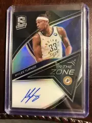 2019-20 Panini Spectra MYLES TURNER In The Zone Autographs Silver Prizm #/99