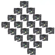 20PK Compatible with Brother P-Touch TZ-335 White on Black 0.47" Label Tape 12mm