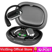 Wireless Headphones Open Ear Earbud Noise Canceling Stereo Bluetooth 5.4 Headset