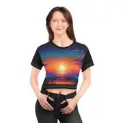 Rockingham Sunsets Crop Tee (AOP)