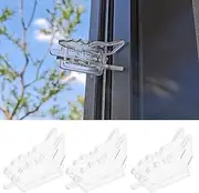 Child Proof Sliding Door Lock 4 Pack Self Adhesive Sliding Door Lock for Child Safety Butterfly Sliding Window Lock for Windows, Closet Doors, Cabinet Doors