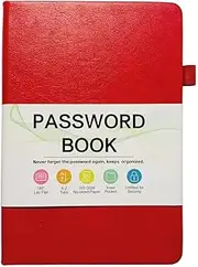 ZACHMEST B6 Password Book with Alphabetical Tabs, Hardcover Password Keeper Book Small Address Internet Address Journal Organizer Telephone Logbook Pocket for Computer Website Logins Seniors
