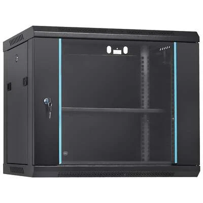 VEVOR 9U Wall Mount Network Server Cabinet, 39.37 cm Deep, Server Rack Cabine...