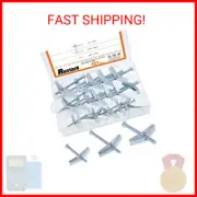 24-Pcs 1/4'' 1/8'' 3/16'' Zinc Plated Steel Round Head Toggle Bolt and Wing Nut