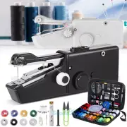 Mini Portable Electric Tailor Stitch Hand-held Sewing Machine +126Pcs Sewing Kit