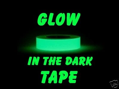 2" Adhesive GLOW IN THE DARK LUMINOUS TAPE LUMINOUS PER FOOT GLOWS NEW PARTY