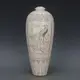 宋 磁州窯白釉暗刻開窗梵文鳳紋梅瓶 復古舊貨裝飾仿古瓷器收藏