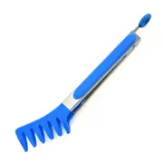 Food Grade Silicone Pasta Non Slip Stainless Steel Clip Kitchen Tools Tongs
