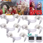 5× Retractable Vampire Teeth Halloween Cosplay Horror Costume Zombie Teeth Fang