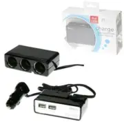 NEW AERPRO TRIPLE 12/24V SOCKET + DUAL USB PORT CHARGE PART APL32USB -