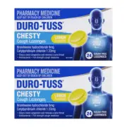 2x Duro-Tuss Chesty Cough Lozenges - Lemon Flavour 24s