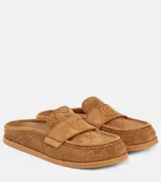 [Gucci] Gucci Celia GG suede mules AU 7.5 brown