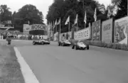 Olivier Gendebien Ferrari 156 leads Phil Hill Ferrari 156 and W 1961 Old Photo 2