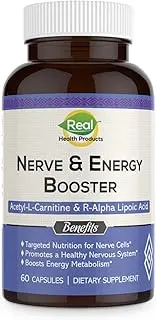 Acetyl L-carnitine 1000mg & Alpha Lipoic Acid 300mg Capsules - Nerve & Energy Booster Ala Supplement & Neuropathy Supplement - Cardiovascular, Cognitive Function & Antioxidant Support - 60 Caps
