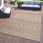 Rugshop Out Door Rugs Geometric Bohemian Textured Indoor Outdoor Rugs Brown Rug