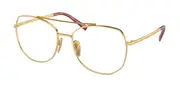 Prada PR A58V 5AK1O1 Men's Glasses Gold Size 54 - Private Health Rebate - Blue Light Block Available