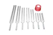 7 Chakra Tuning Forks for healing & therapy + Activator & Pouch
