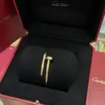 二手正品CARTIER 卡地亞金色釘子 手環 手鐲 JUSTE UN CLOU AU750 18K金