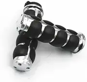 Motorbike Accessories Pair 7/8" 22mm Universal Motorcycle Hand Grips Handlebar Cafe Racer Hand Bar Grip for H/o/nda for/Y/am//aha for Su/z/uki for Kaw//ASA/ki Dirt Bike High Performance(Chrome)