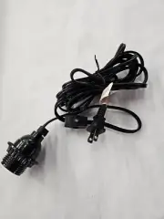 10' BLACK PLASTIC COVERED LAMP CORD SET WITH SWITCH AND SOCKET