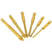 6pcs Glass Drill Bits Set Tile Ceramic Drilling Set 3/4/5/6/8/10mm with7459