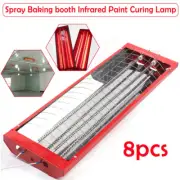 8 Pack Spray Baking Booth Infrared Paint Curing Light Heating Lamp Heaters 2000W