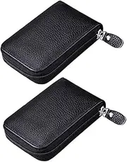[WESIEVYA] Credit Card Holder Blocking Men's Women's Slim Card Wallet Zipper Case