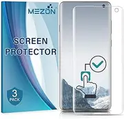 [3 Pack] Premium Hydrogel Screen Protector for Samsung Galaxy S10 – Full Coverage Ultra Clear Edge-to-Edge Film – Case Friendly, Shock Absorption (Galaxy S10, Hydrogel)