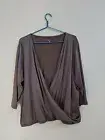 Ryllace Mauve Wrap Look Top 2X NWT
