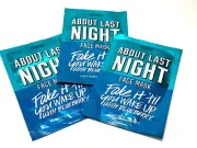 3 VICTORIA'S SECRET PINK ABOUT LAST NIGH FACE MASK SEA MINERALS POUCH SHEET MASK