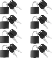 Small Mini Durable ABS Covered Solid Brass Body Individually Keyed Padlock - 8 P