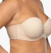 NWT Vanity Fair Women's Beauty Back Smoothing Strapless Bra 38D, *Missing Straps