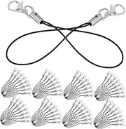Angoily 100pcs Cell Phone Lanyard Split Ring Strap for Id Cards Keychains USB Flash Drives Lightweight DIY Charm Cords for Office Travel and Casual Use