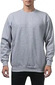 [Pro Club] Men's Plain Blank Crew Neck Fleece Pullover Sweater (9oz)