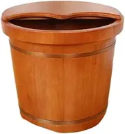Wood Foot Bath Bucket Wood Bucket for Pedicure,Foot Tub for Soaking Feet,Foot Soak Bucket,Foot Basin for Adults,Foot Bath Spa Tub Super Easy to use Interesting