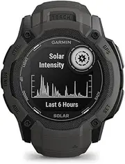 Garmin Instinct 2X Solar GPS 50mm Smartwatch, Larger Rugged Watch, Built-in Sports Apps & Health Monitoring, Solar Charging and Ultratough Design Features, up to 40 Days Battery Life, Graphite