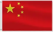 3×5 FT China Flag,Large Chinese National Decor,Double Side Digital Printed 75D Polyester Banner With Canvas Header Brass Grommet