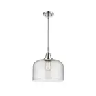 Innovations Bell 1 Light 12" Mini Pendant, LED, PC/Seeded - 447-1S-PC-G74-L-LED