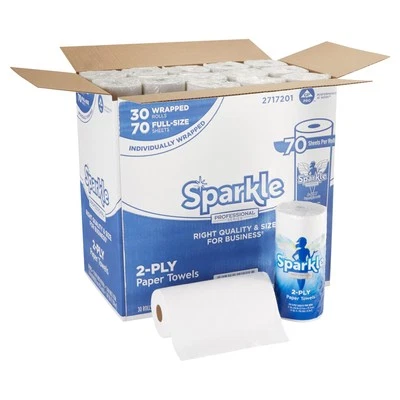 Sparkle Professional by GP PRO 2-Ply Paper Towels, 70 Sheets/Roll, 30 Roll PK