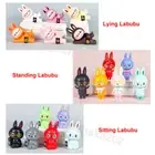 6PCS Mini Labubu The Monsters PVC Figure LABUBU Macaron Cute Cake Decor Topper